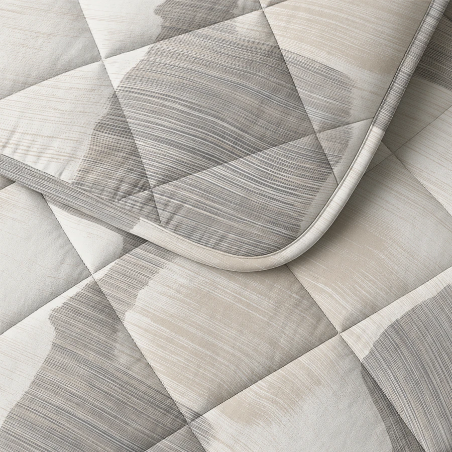 Lazy Dekbed Katoen Checkered Beige/Grijs