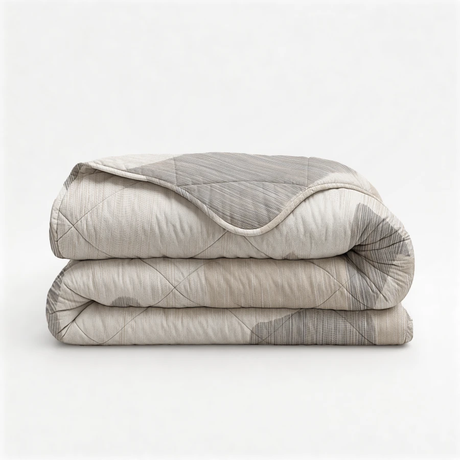 Lazy Dekbed Katoen Checkered Beige/Grijs