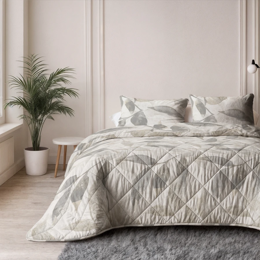 Lazy Dekbed Katoen Misty Beige/Grijs