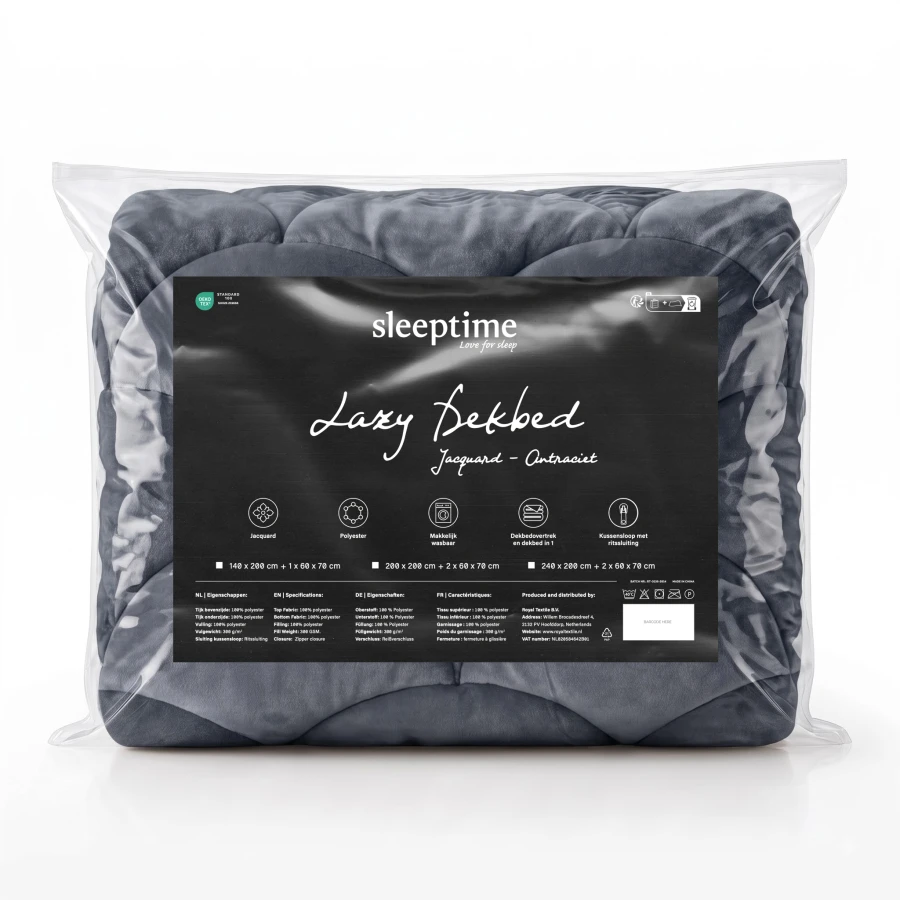 Lazy Teddy/Velvet  Antraciet